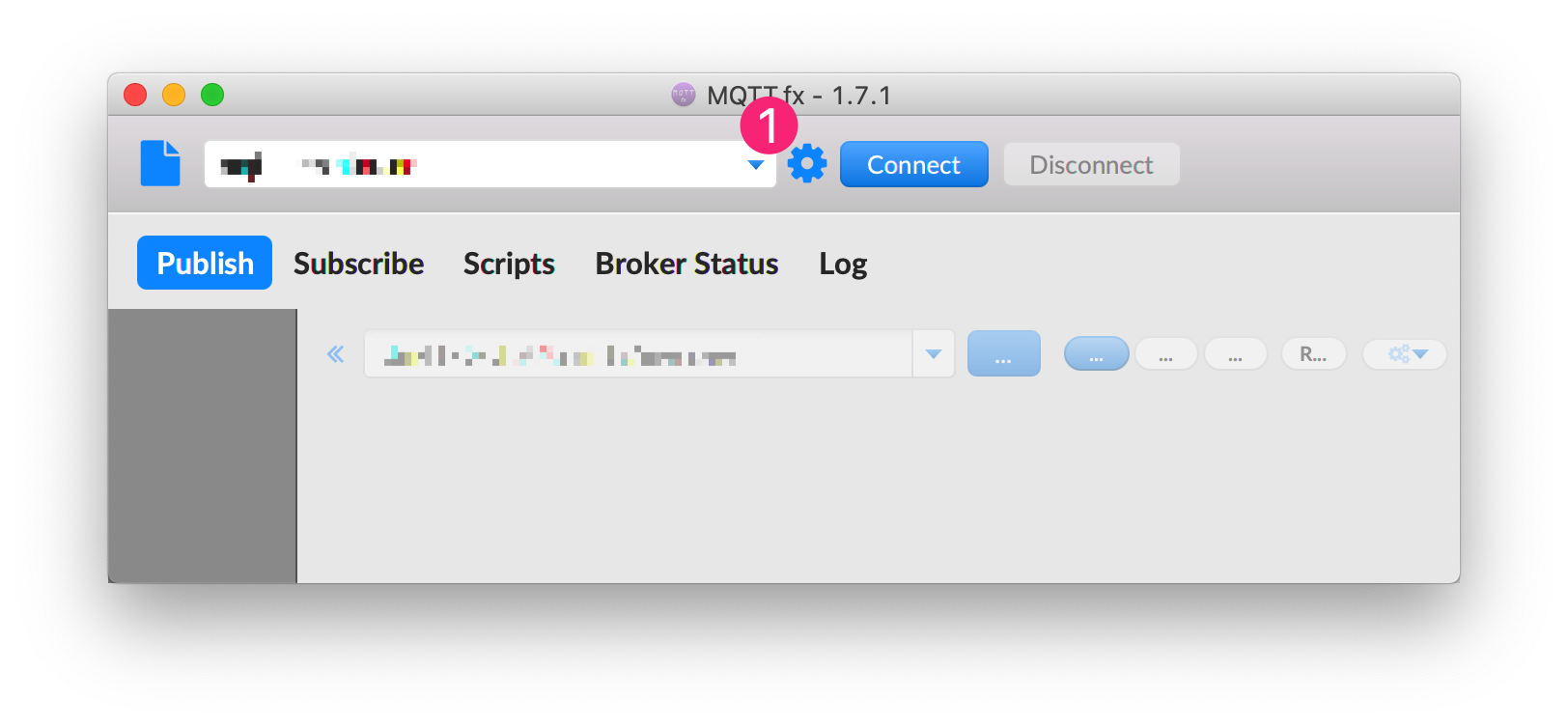 Open the broker configurations and add our MQTT broker.